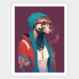 Gangster Miss Weasel Sticker